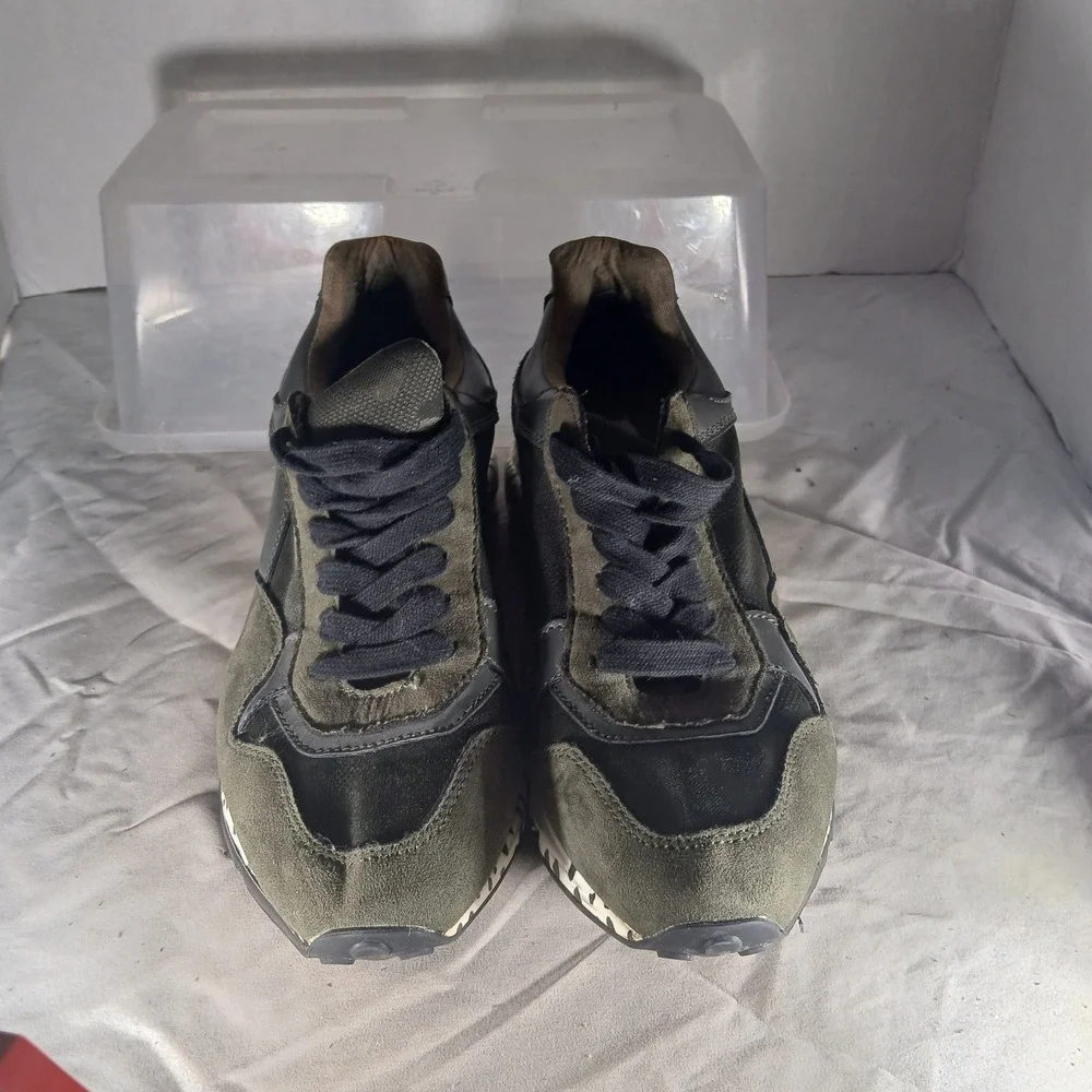 Steve Madden Bena Olive Green Camo Dalmatian Print Chunky Sneakers 8.5M BENA01S1